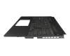 Clavier incl. topcase DE (allemand) gris/gris avec rétro-éclairage original pour Asus TUF Gaming A15 FA507UI