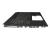 Clavier incl. topcase DE (allemand) gris/gris avec rétro-éclairage original pour Asus TUF Gaming A15 FA507UI