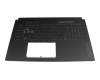 Clavier incl. topcase DE (allemand) gris/gris avec rétro-éclairage original pour Asus TUF Gaming A17 FA707NU