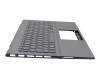 Clavier incl. topcase DE (allemand) gris/gris avec rétro-éclairage original pour Asus ZenBook Pro 15 UX535LI