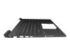 Clavier incl. topcase DE (allemand) gris/gris avec rétro-éclairage original pour HP Omen 17-ck0000