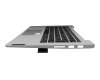 Clavier incl. topcase DE (allemand) gris/gris avec rétro-éclairage original pour Lenovo IdeaPad 5-14ALC05 (82LM)