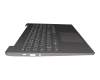 Clavier incl. topcase DE (allemand) gris/gris avec rétro-éclairage original pour Lenovo IdeaPad 5-15ALC05 (82LN)