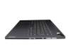 Clavier incl. topcase DE (allemand) gris/gris avec rétro-éclairage original pour Lenovo Legion Slim 5-14APH8 (82Y5)
