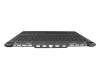 Clavier incl. topcase DE (allemand) gris/gris avec rétro-éclairage original pour Lenovo Legion Slim 5-16IRH8 (82YA/83D6)