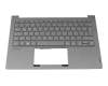 Clavier incl. topcase DE (allemand) gris/gris avec rétro-éclairage original pour Lenovo ThinkBook 13x ITG (20WJ)