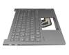 Clavier incl. topcase DE (allemand) gris/gris avec rétro-éclairage original pour Lenovo ThinkBook 13x ITG (20WJ)