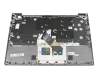 Clavier incl. topcase DE (allemand) gris/gris avec rétro-éclairage original pour Lenovo ThinkBook 14 G2 ARE (20VF)