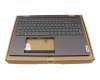 Clavier incl. topcase DE (allemand) gris/gris avec rétro-éclairage original pour Lenovo Yoga 7 16IRL8 (82YN)