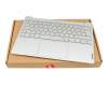 Clavier incl. topcase DE (allemand) gris/gris avec rétro-éclairage original pour Lenovo Yoga Slim 7 Carbon 13IAP7 (82U9)