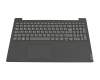 Clavier incl. topcase DE (allemand) gris/noir (rau) original pour Lenovo IdeaPad S145-15API (81V7)