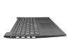 Clavier incl. topcase DE (allemand) gris/noir (rau) original pour Lenovo IdeaPad S145-15API (81V7)