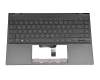 Clavier incl. topcase DE (allemand) gris/noir original pour Asus ZenBook 14 UX425JA