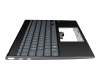 Clavier incl. topcase DE (allemand) gris/noir original pour Asus ZenBook 14 UX425JA