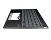 Clavier incl. topcase DE (allemand) gris/noir original pour Asus ZenBook 14 UX425JA