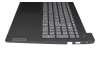 Clavier incl. topcase DE (allemand) gris/noir original pour Lenovo V15 G2-ITL (82KB/82ME)