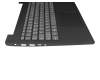 Clavier incl. topcase DE (allemand) gris/noir original pour Lenovo V15 G2-ITL (82KB/82ME)