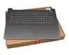 Clavier incl. topcase DE (allemand) gris/noir original pour Lenovo V17-IIL (82GX)