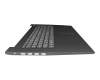 Clavier incl. topcase DE (allemand) gris/noir original pour Lenovo V17-IIL (82GX)