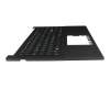 Clavier incl. topcase DE (allemand) moir/blanc/noir original pour Asus E1504GA