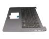 Clavier incl. topcase DE (allemand) noir/anthracite avec rétro-éclairage original pour Asus X510UN