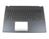 Clavier incl. topcase DE (allemand) noir/anthracite avec rétro-éclairage original pour Asus X571GT