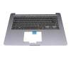 Clavier incl. topcase DE (allemand) noir/anthracite original pour Asus X510UN