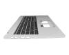 Clavier incl. topcase DE (allemand) noir/argent (à l\'aide d\'une touche spéciale) original pour Acer Extensa 15 (EX215-57)