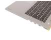 Clavier incl. topcase DE (allemand) noir/argent avec rétro-éclairage bord argenté original pour Lenovo IdeaPad 510S-14IKB (80UV)