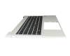 Clavier incl. topcase DE (allemand) noir/argent avec rétro-éclairage et mouse stick original pour HP EliteBook 850 G8