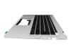 Clavier incl. topcase DE (allemand) noir/argent avec rétro-éclairage original pour Acer Swift Go 14 (SFG14-71)