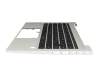 Clavier incl. topcase DE (allemand) noir/argent avec rétro-éclairage original pour HP EliteBook 640 G10