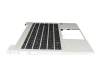 Clavier incl. topcase DE (allemand) noir/argent avec rétro-éclairage original pour HP EliteBook 640 G10