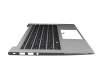 Clavier incl. topcase DE (allemand) noir/argent avec rétro-éclairage original pour HP EliteBook 830 G7