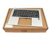 Clavier incl. topcase DE (allemand) noir/argent avec rétro-éclairage original pour HP EliteBook 845 G10