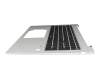 Clavier incl. topcase DE (allemand) noir/argent avec rétro-éclairage original pour HP EliteBook 860 G11