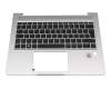 Clavier incl. topcase DE (allemand) noir/argent avec rétro-éclairage original pour HP ProBook 430 G6