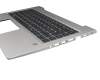 Clavier incl. topcase DE (allemand) noir/argent avec rétro-éclairage original pour HP ProBook 440 G6