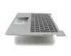 Clavier incl. topcase DE (allemand) noir/argent avec rétro-éclairage original pour Lenovo IdeaPad 710S-13ISK (80SW)