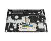 Clavier incl. topcase DE (allemand) noir/argent avec rétro-éclairage original pour Lenovo IdeaPad Slim 5 14ABR8 (82XE)