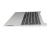 Clavier incl. topcase DE (allemand) noir/argent avec rétro-éclairage original pour Lenovo IdeaPad Slim 5 14ABR8 (82XE)