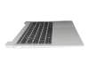 Clavier incl. topcase DE (allemand) noir/argent avec rétro-éclairage original pour Lenovo IdeaPad Slim 5 14ABR8 (82XE)