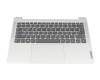 Clavier incl. topcase DE (allemand) noir/argent avec rétro-éclairage original pour Lenovo IdeaPad Slim 5-14IAH8 (83BF)