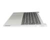Clavier incl. topcase DE (allemand) noir/argent avec rétro-éclairage original pour Lenovo Yoga Slim 7 Pro-14IHU5 (82NC)