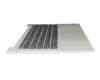 Clavier incl. topcase DE (allemand) noir/argent avec rétro-éclairage original pour Lenovo Yoga Slim 7 Pro-14IHU5 (82NC)