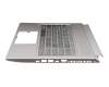 Clavier incl. topcase DE (allemand) noir/argent avec rétro-éclairage original pour MSI P75 9SE/9SG/9SD/9SF (MS-17G1)