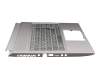 Clavier incl. topcase DE (allemand) noir/argent avec rétro-éclairage original pour MSI P75 9SE/9SG/9SD/9SF (MS-17G1)