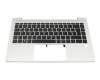 Clavier incl. topcase DE (allemand) noir/argent avec rétro-éclairage pour HP ProBook 440 G8