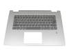 Clavier incl. topcase DE (allemand) noir/argent avec rétro-éclairage pour Lenovo Yoga 730-15IWL (81JS)