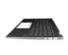 Clavier incl. topcase DE (allemand) noir/argent/noir sans rétroéclairage original pour HP Pavilion x360 14-dw0000